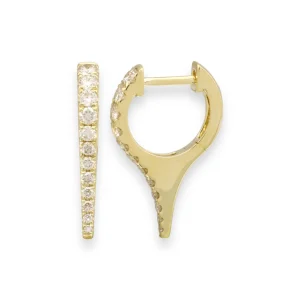 Mama Bijoux Mini Bijoux Dagger Diamond Huggie Earrings Clearance