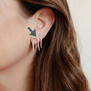 Mama Bijoux Mini Bijoux Needle Diamond Earrings Outlet