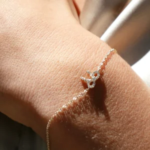 Mama Bijoux Mini Bow Diamond Pavé Bracelet New