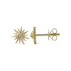 Mama Bijoux Mini Diamond Sunburst Stud Earrings New