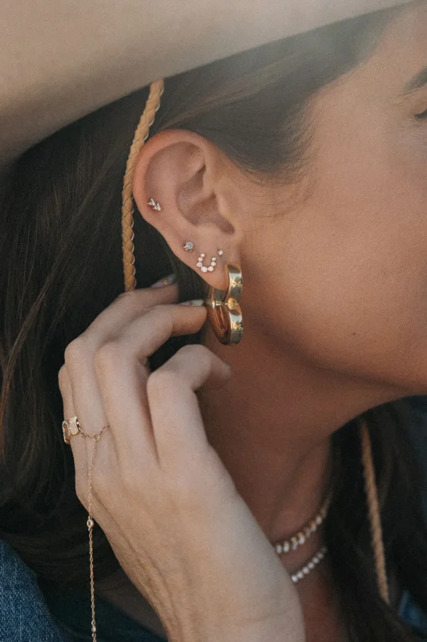 Mama Bijoux Mini Double Arrow Diamond Studs Best
