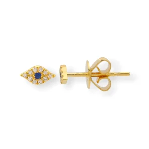Mama Bijoux Mini Evil Eye Diamond Studs Clearance