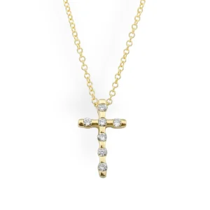 Mama Bijoux Mini Inlay Cross Necklace Fashion