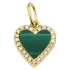Mama Bijoux Mini Malachite Heart Charm Online