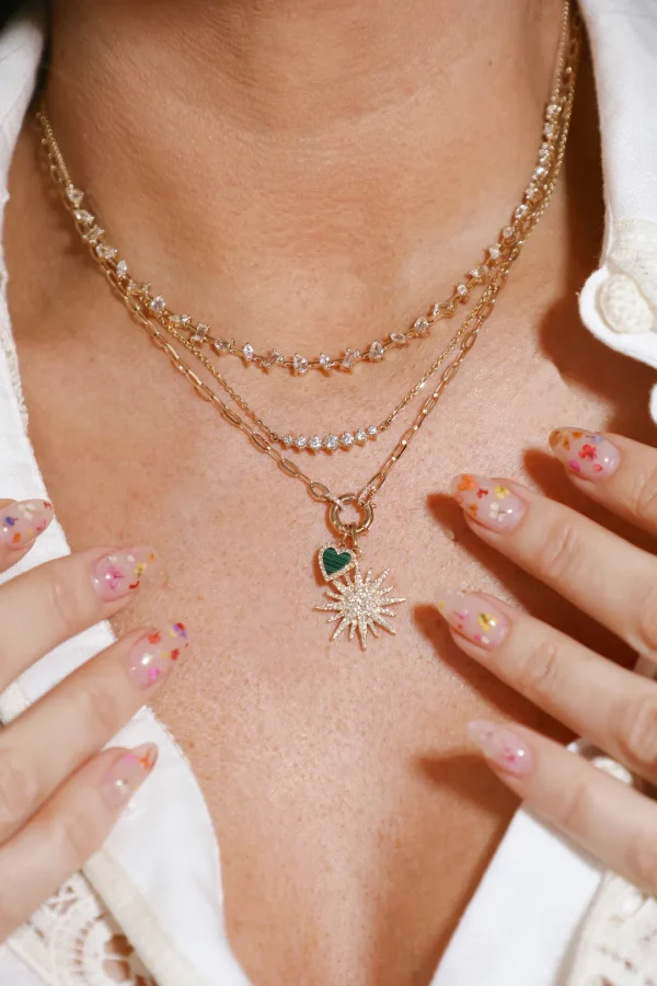Mama Bijoux Mini Malachite Heart Charm Online