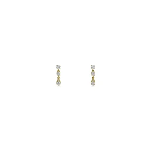 Mama Bijoux Mini Pear Drop Diamond Studs Hot