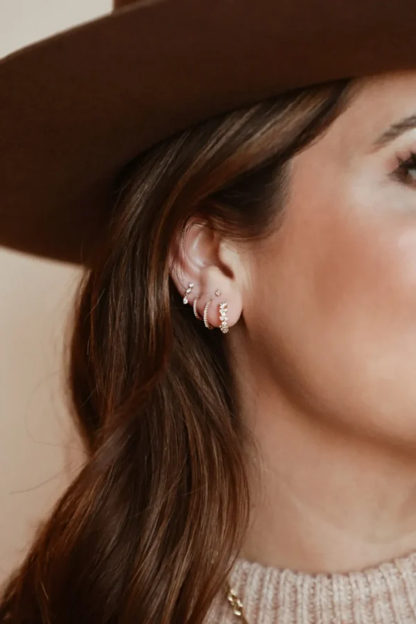 Mama Bijoux Mini Pear Drop Diamond Studs Hot