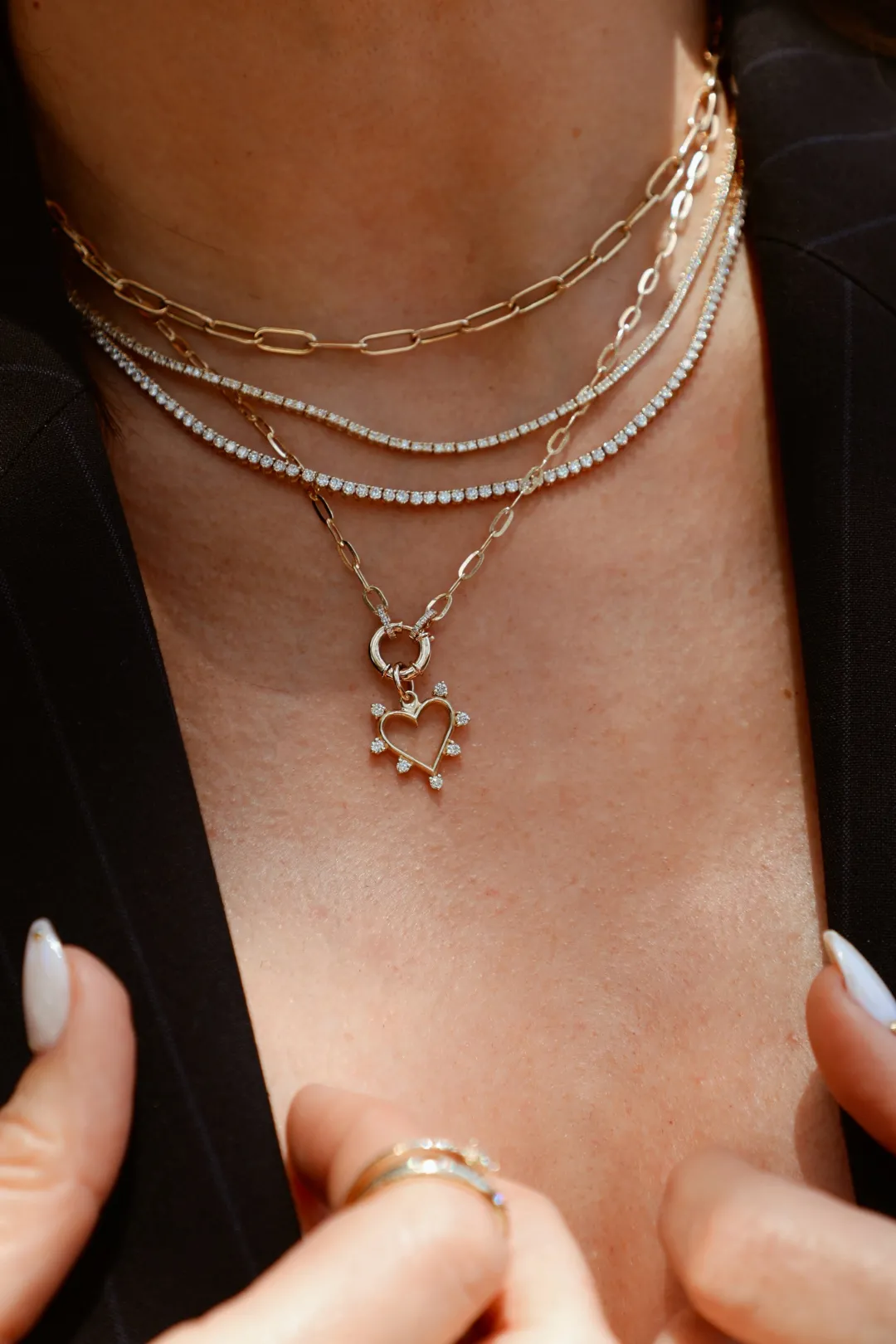 mini_riviera_diamond_tenn_3.webp Mama Bijoux Mini Riviera Diamond Tennis Necklace Hot