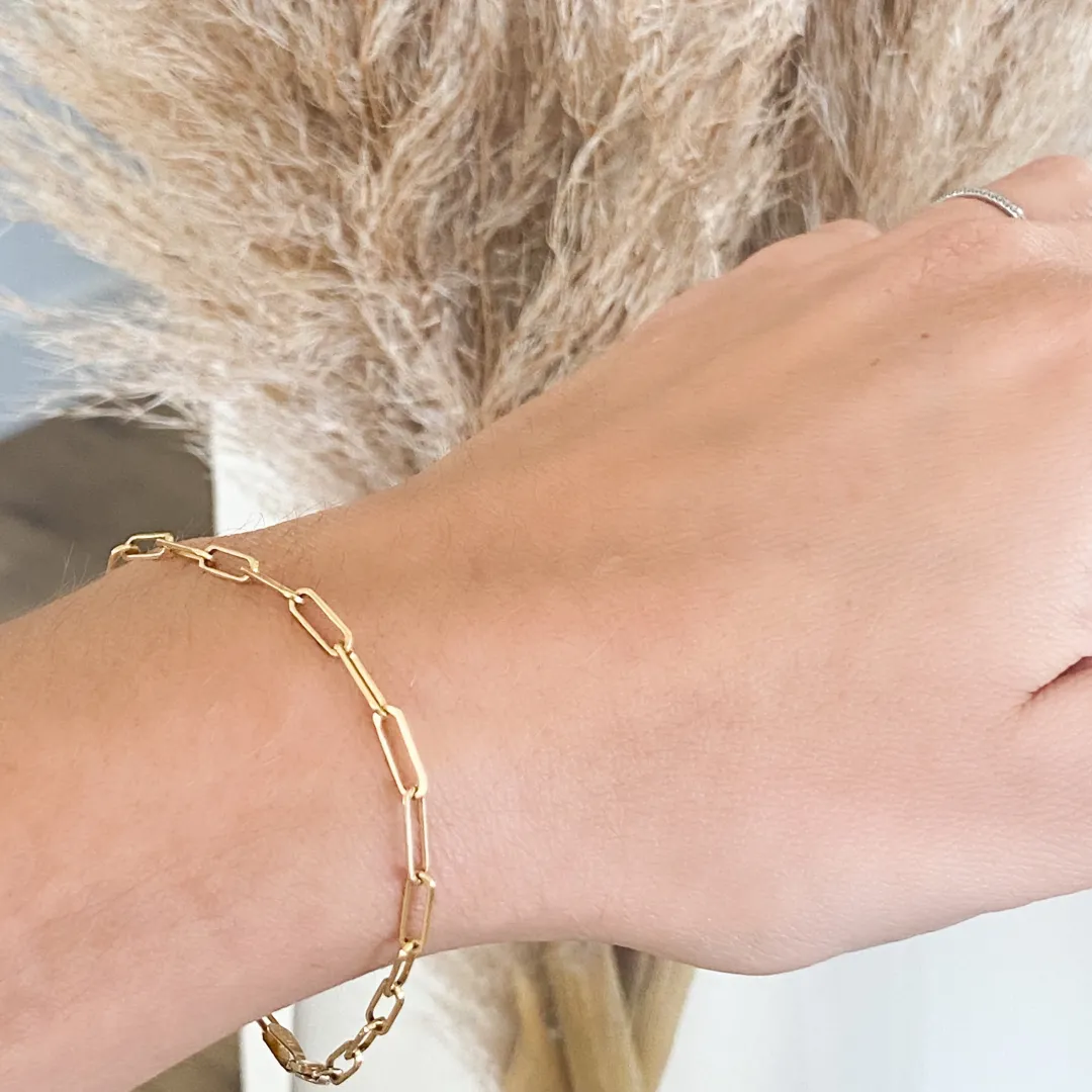 mini_semi_solid_link_k_ye_1.webp Mama Bijoux Mini Semi Solid Link 14k Yellow Gold Chain Bracelet Hot