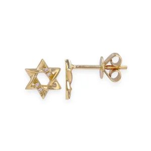 Mama Bijoux Mini Star of David Studs Hot