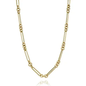 Mama Bijoux Mixed Round & Paperclip Chain Necklace Fashion