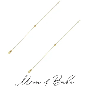 Mama Bijoux Mom & Babe Floating Baguette Diamond Bracelet Set Online