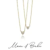 Mama Bijoux Mom & Babe Matching Diamond Heart Necklace Set Discount
