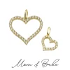 Mama Bijoux Mom & Babe Matching Diamond Heart Charm Set Discount