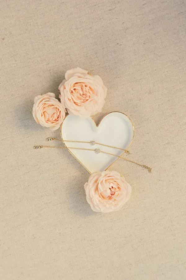 Mama Bijoux Mom & Babe Matching Diamond Heart Bracelet Set Sale