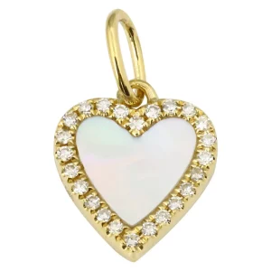 Mama Bijoux Mother of Pearl Heart Charm Fashion