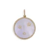 Mama Bijoux Mother of Pearl Star Trio Medallion Charm Outlet