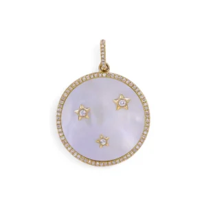 Mama Bijoux Mother of Pearl Star Trio Medallion Charm Outlet