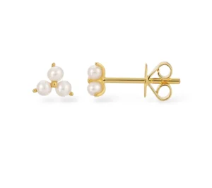 Mama Bijoux Mother of Pearl Trio Studs Fashion