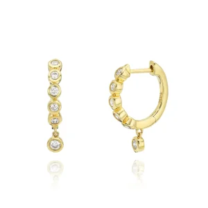 Mama Bijoux Multi Diamond Bezel Drop Huggies Best