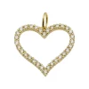 Mama Bijoux Open Heart Diamond Charm New