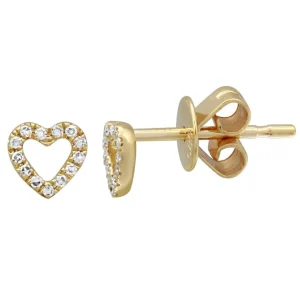 Mama Bijoux Open Heart Diamond Studs Fashion