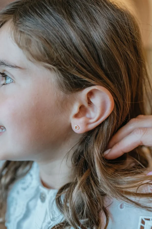 Mama Bijoux Open Heart Diamond Studs Fashion