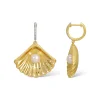 Mama Bijoux Pearl Open Shell Earrings Outlet