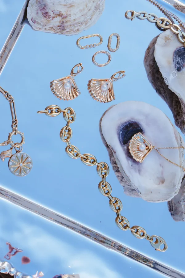 Mama Bijoux Pearl Open Shell Earrings Outlet