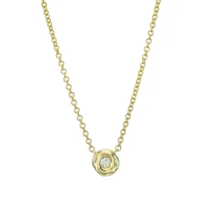 Mama Bijoux Pillowy Rose Setting Diamond Necklace Sale