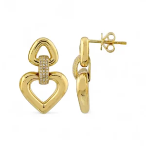 Mama Bijoux Puffy Heart Drop Studs Discount