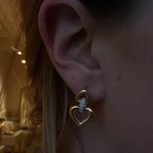 Mama Bijoux Puffy Heart Drop Studs Discount