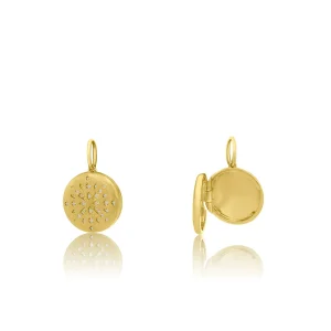 Mama Bijoux Round Gold & Diamond Locket Pendant Fashion