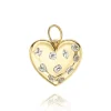 Mama Bijoux Scattered Shape Topaz Puffy Heart Pendant Best