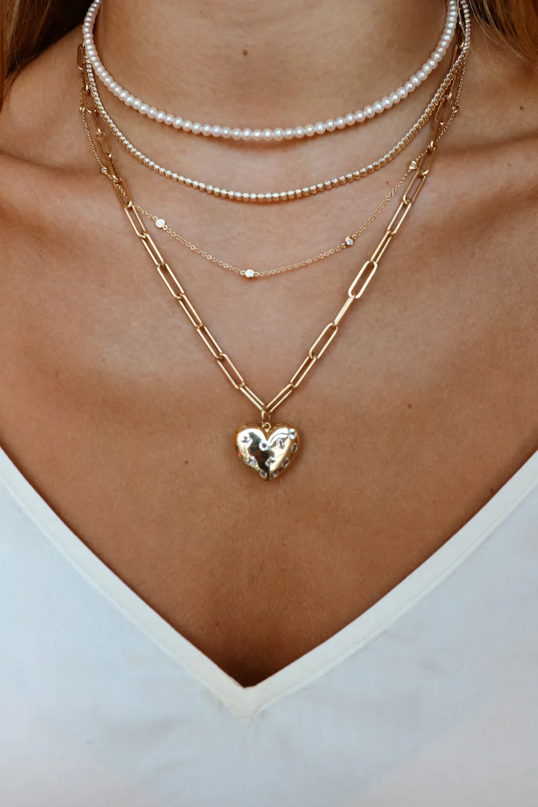 scattered_shape_topaz_puf_2.webp Mama Bijoux Scattered Shape Topaz Puffy Heart Pendant Best