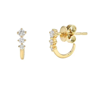 Mama Bijoux Shared Prong Diamond Lobe Studs Best