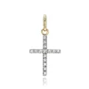 Mama Bijoux Simple Diamond Pave Cross Charm Outlet