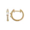 Mama Bijoux Single Baguette & Diamond Pavé Huggies New