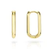 Mama Bijoux Solid Gold Rectangle Huggies Best