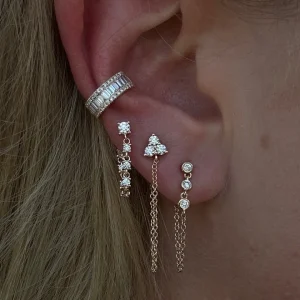 Mama Bijoux Stunner Diamond Baguette Earcuff (Sold as Singles) Discount