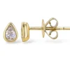 Mama Bijoux Teardrop Bezel Diamond Studs (.22 carat weight) Discount