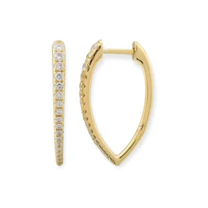 Mama Bijoux Teardrop Diamond Hoops Outlet