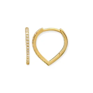 Mama Bijoux Teardrop Diamond Huggies Outlet