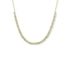 Mama Bijoux Three Prong Diamond & Chain Half Tennis Necklace (1.76 carats) Hot