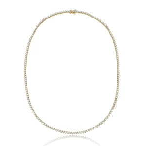 Mama Bijoux Three Prong Diamond Tennis Necklace (6.46ct) Outlet