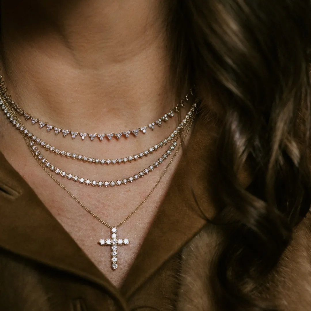 three_prong_diamond_tenni_2.webp Mama Bijoux Three Prong Diamond Tennis Necklace (6.46ct) Outlet