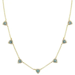Mama Bijoux Topaz Trillion Drop Necklace Sale