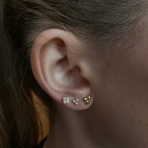 Mama Bijoux Trio Gold Ball Studs Best