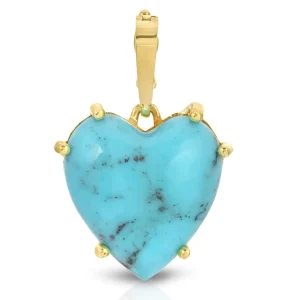 Mama Bijoux Turquoise Stone Heart Charm Discount
