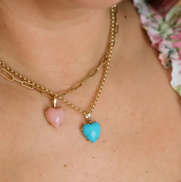 Mama Bijoux Turquoise Stone Heart Charm Discount